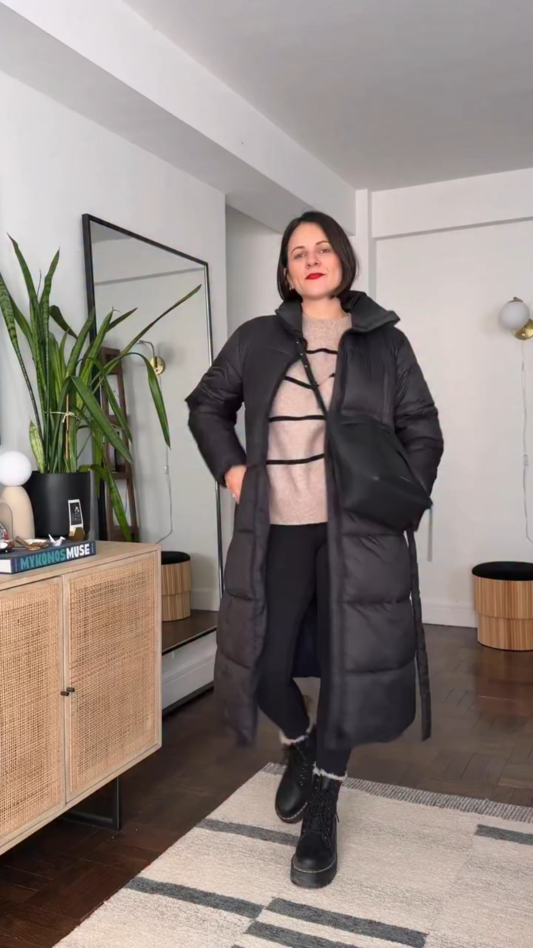 Let’s get dressed for cold winter days when you want to wear the comfiest things you own. Leggings can still feel pulled together with a striped oversized sweater, cute boots and a long puffer coat. 

Shop this look by commenting SHOP or visit the link in my bio to shop my feed on LTK and on the blog.