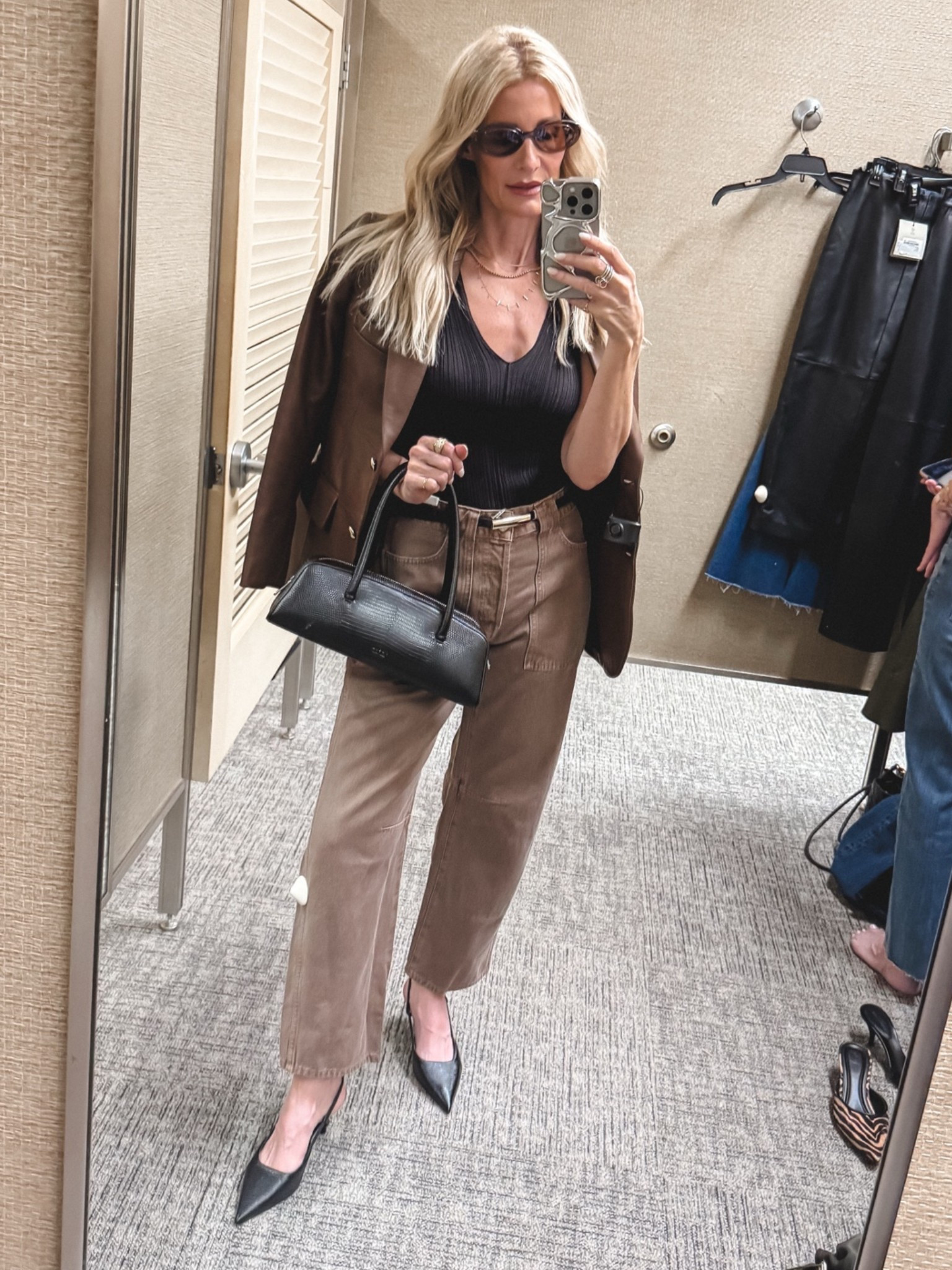 Entire look from the NSale! 🤎

Love this chocolate brown leather blazer by Rag & Bone. It’s a timeless wardrobe staple that will never go out of style and instantly elevates any outfit. I paired it with these tan Madewell darted barrel jeans for such a chic, sophisticated look that’s perfect for fall.

✨ Wearing an XS in the blazer and a size 24 in the jeans. Both pieces run true to size.

#LTKootd #LTKOver40 #LTKSaleAlert