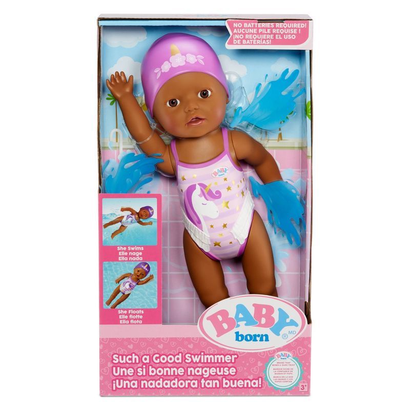 BABY Born Such A Good Swimmer Baby Doll - Brown Eyes | Target