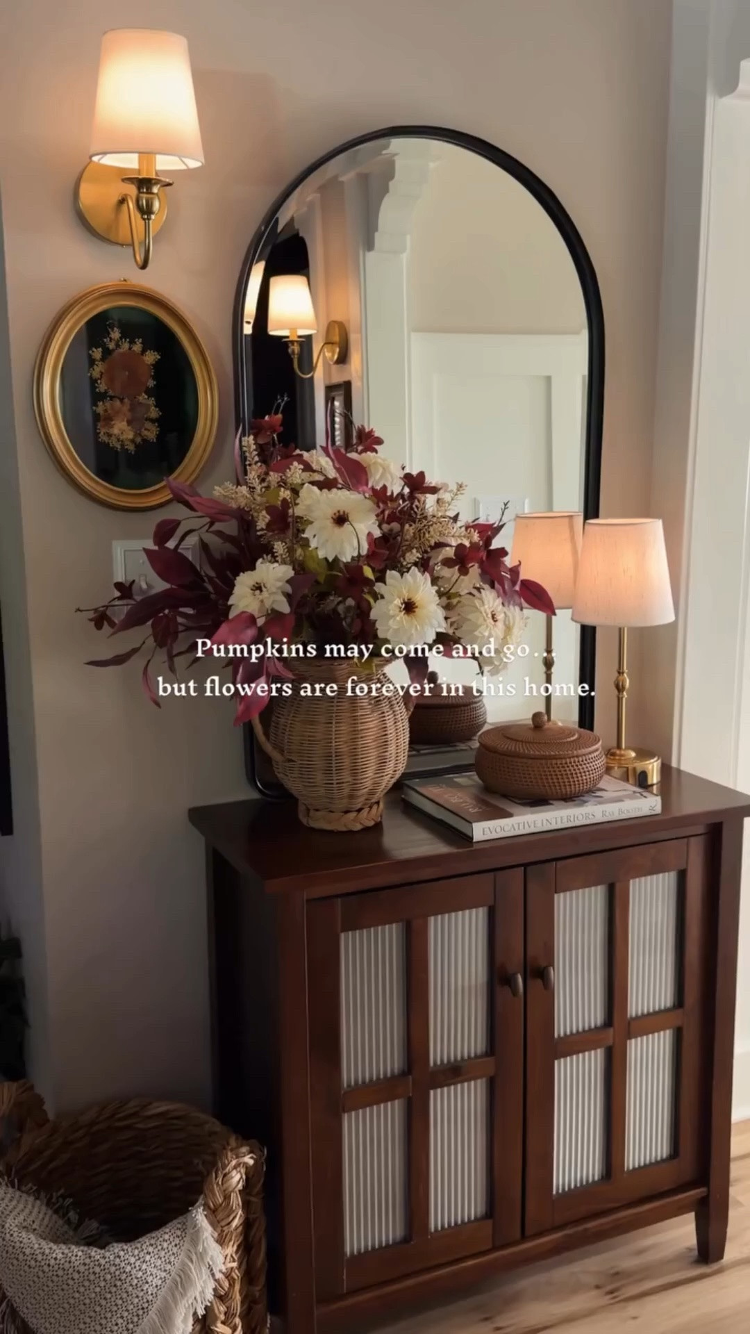 Pumpkins may come and go…
but flowers are forever in this home.

Are you team flowers or team pumpkins for fall?