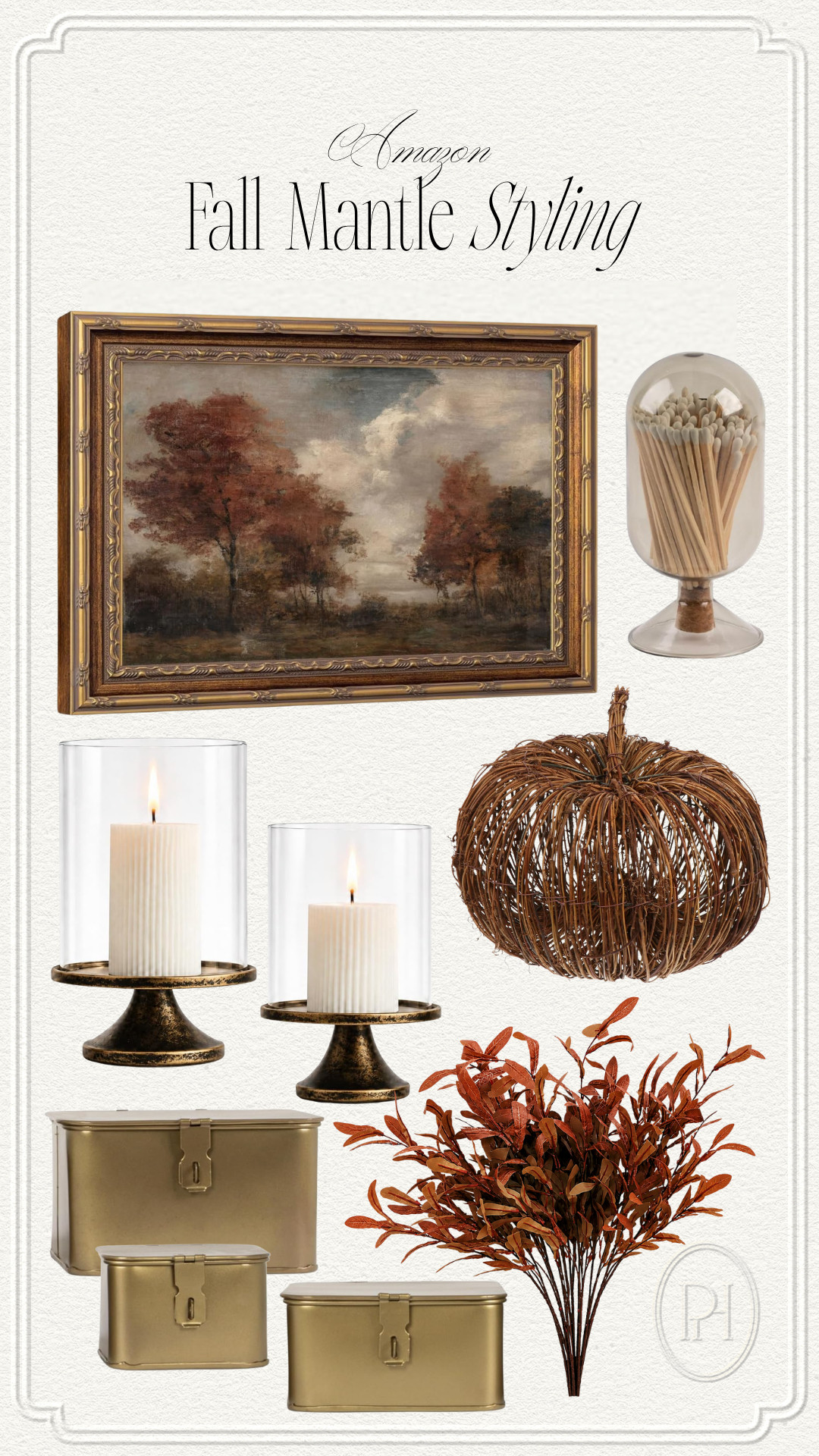 Amazon finds for the fall mantle!

fall home, fall decor, fall accents, home decor, home accents, fall mantle styling, fall wall art, fall artwork, autumn decor, autumn accents, match holder, pillar candlesticks, candle holders, woven pumpkin, fall stems, fall florals, autumn leaves, brass boxes, decorative boxes 

 #LTKSeasonal #LTKHome