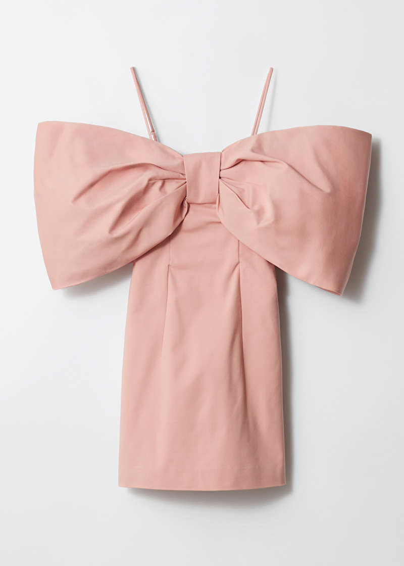 Oversized-Bow Off-Shoulder Mini Dress | & Other Stories UK