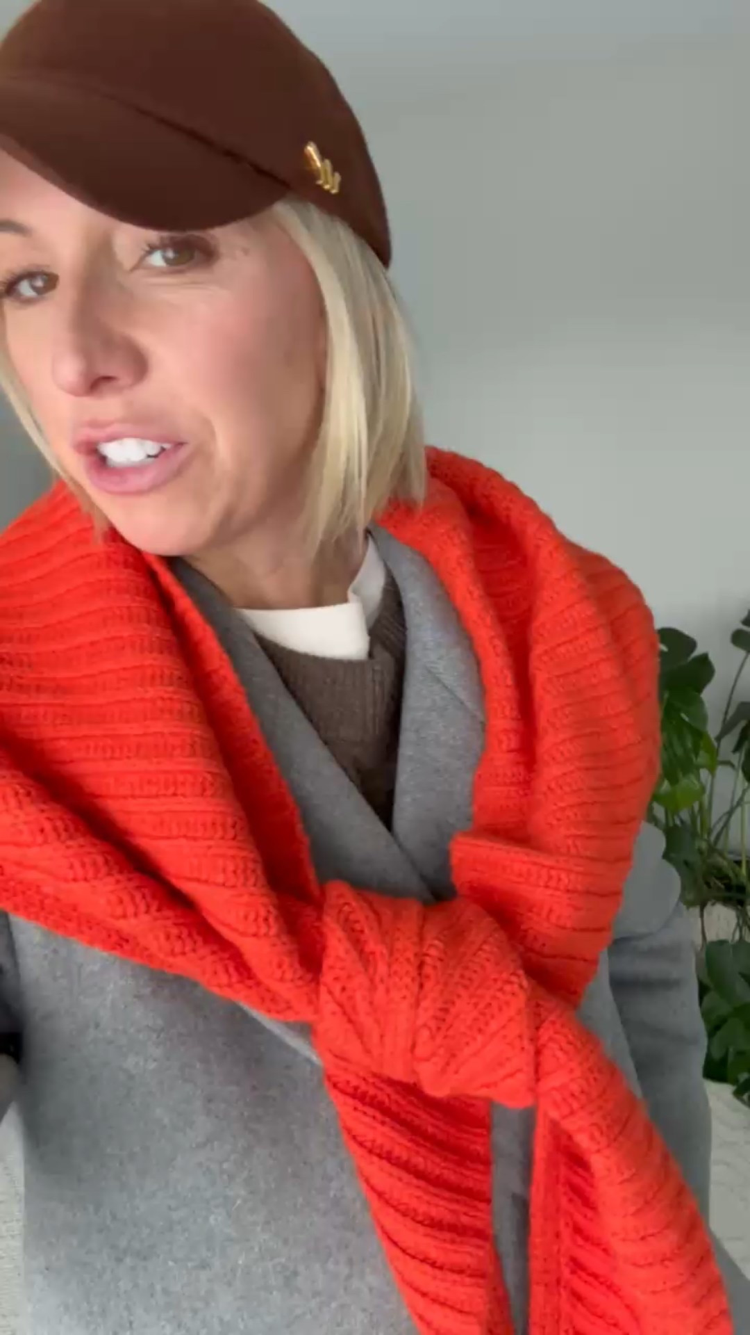 Love this red triangle scarf!

#LTKHoliday #LTKOver40 #LTKootd
