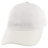 adidas Women's Saturday Relaxed Fit Adjustable Hat, White, One Size | Amazon (US)