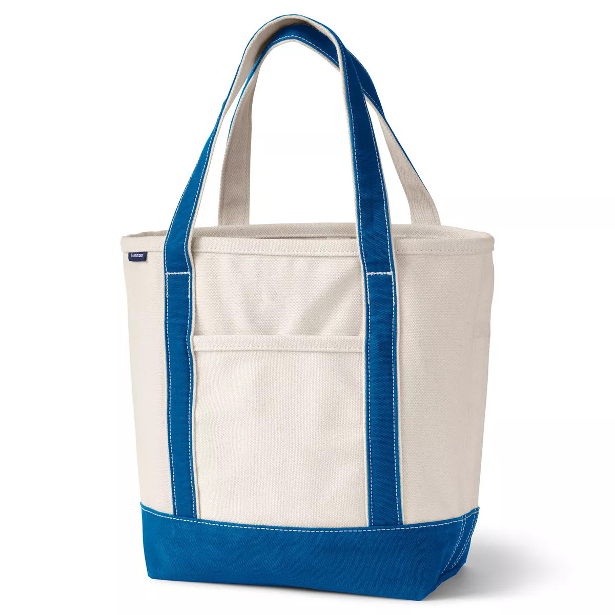 Lands' End Natural Open Top Canvas Tote Bag | Kohl's
