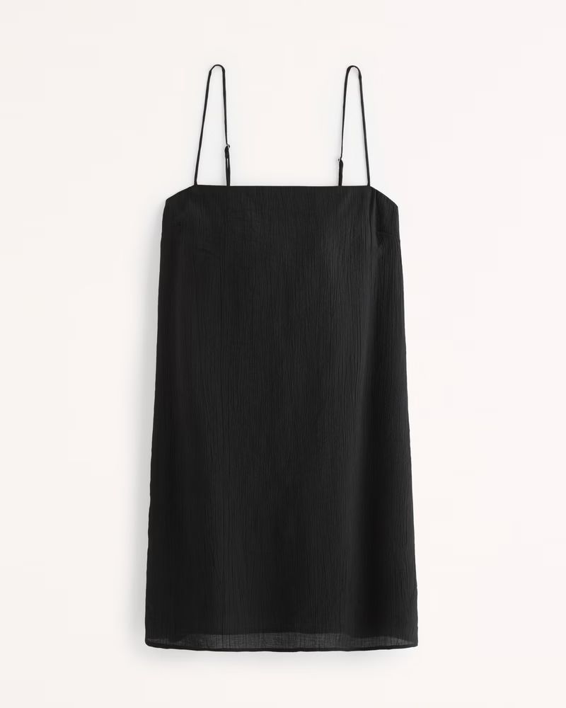 Crinkle Textured Skimming Mini Dress | Abercrombie & Fitch (US)