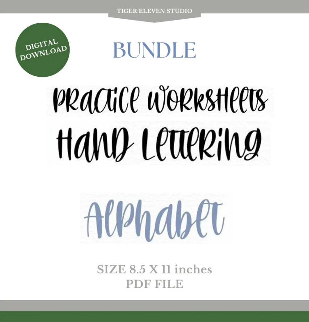 Bundle Digital Download Playful Sweet Script Hand Lettering Workbook Plus Phrases, Greetings, Day... | Etsy (US)