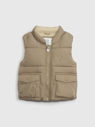 Baby 100% Recycled Utility Puffer Vest | Gap (US)