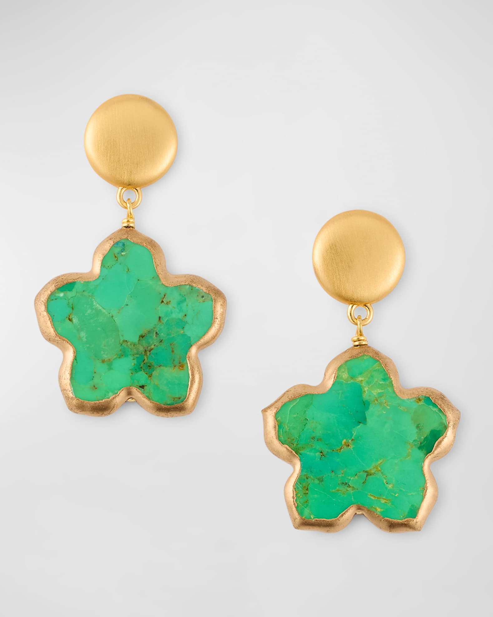 Green Turquoise Flower Earrings | Neiman Marcus