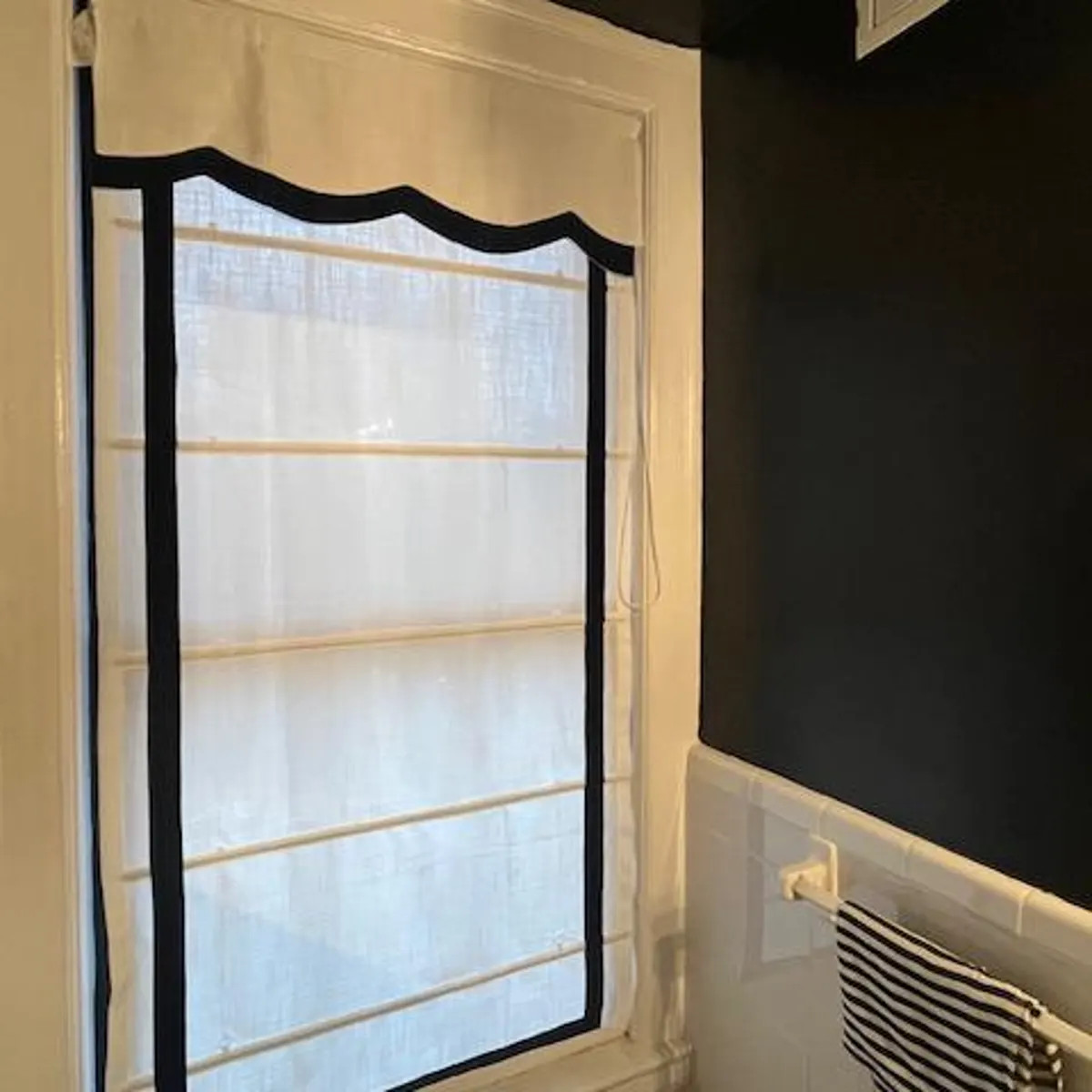 Nursery Room Scallop Roman Shades, Flat Fold Fabric Shades, Linen Blend Window Treatment, Made to... | Etsy (US)