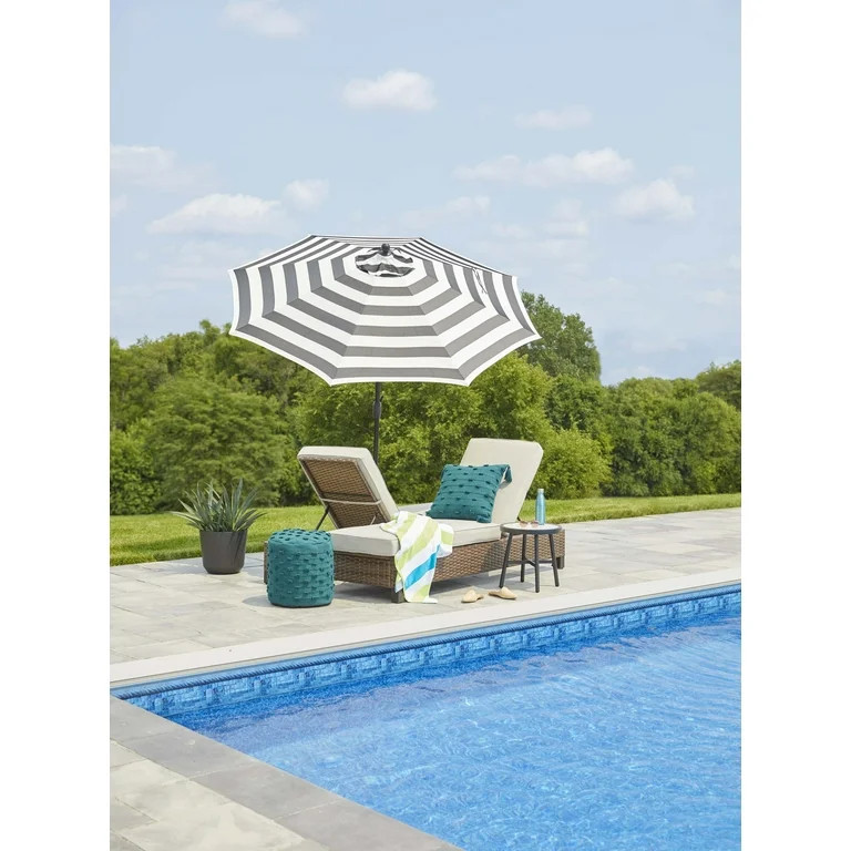 Better Homes & Gardens Brookbury Outdoor Double Chaise Lounge, Beige | Walmart (US)