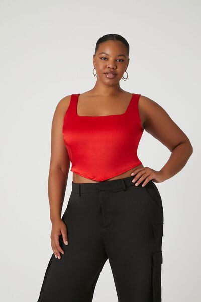 Plus Size Satin Crop Top | Forever 21 (US)