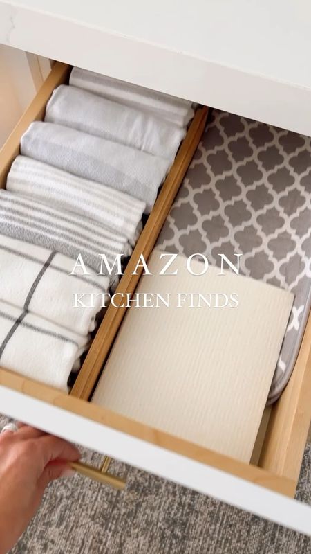 Three Amazon Kitchen Finds that I Love! 
Bamboo adjustable drawer dividers, Swedish cloths washable & reusable, gold chip bag clips

#LTKsalealert #LTKfindsunder50 #LTKhome
