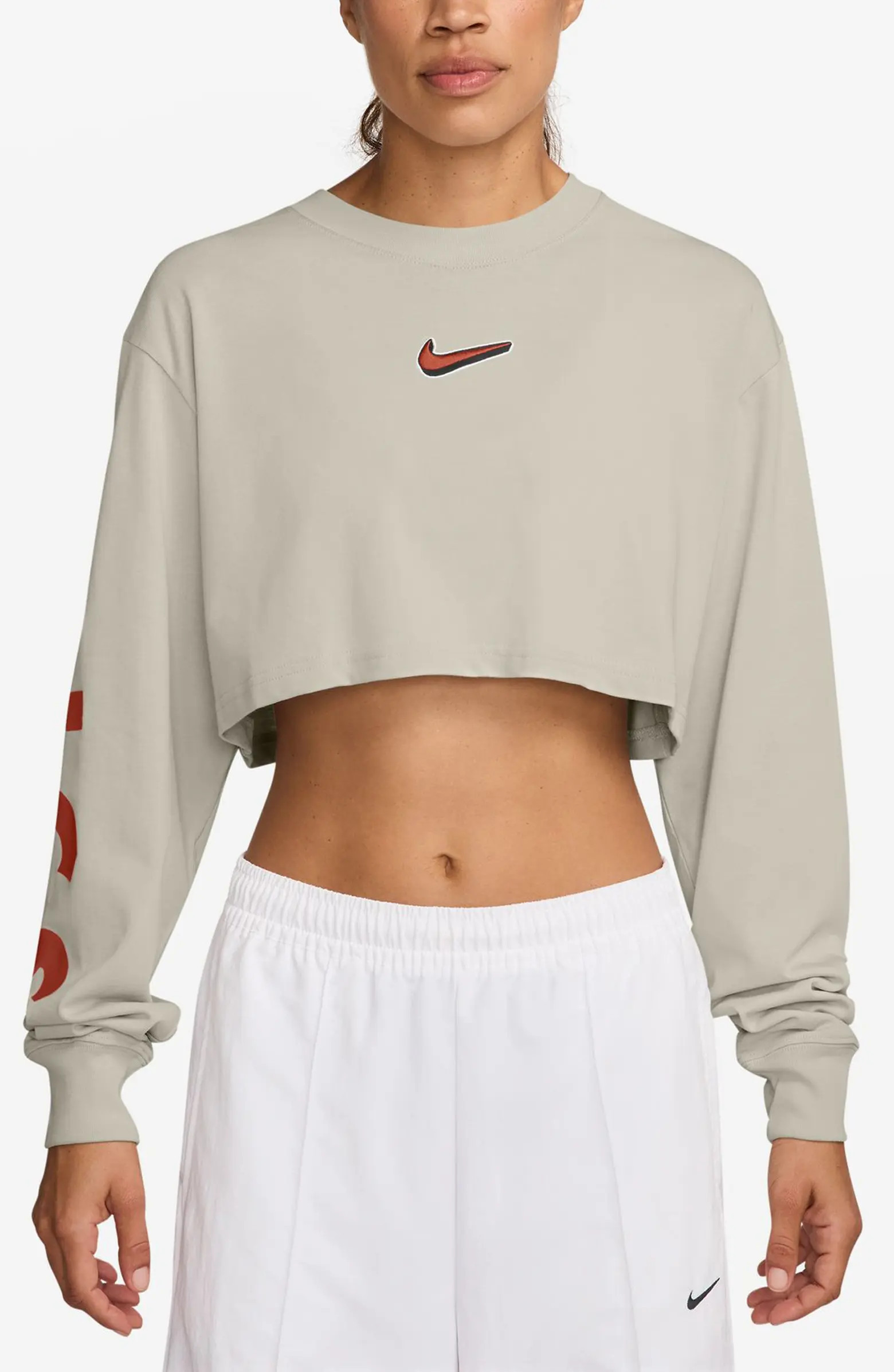 Nike Sportswear Long Sleeve Crop T-Shirt | Nordstrom | Nordstrom