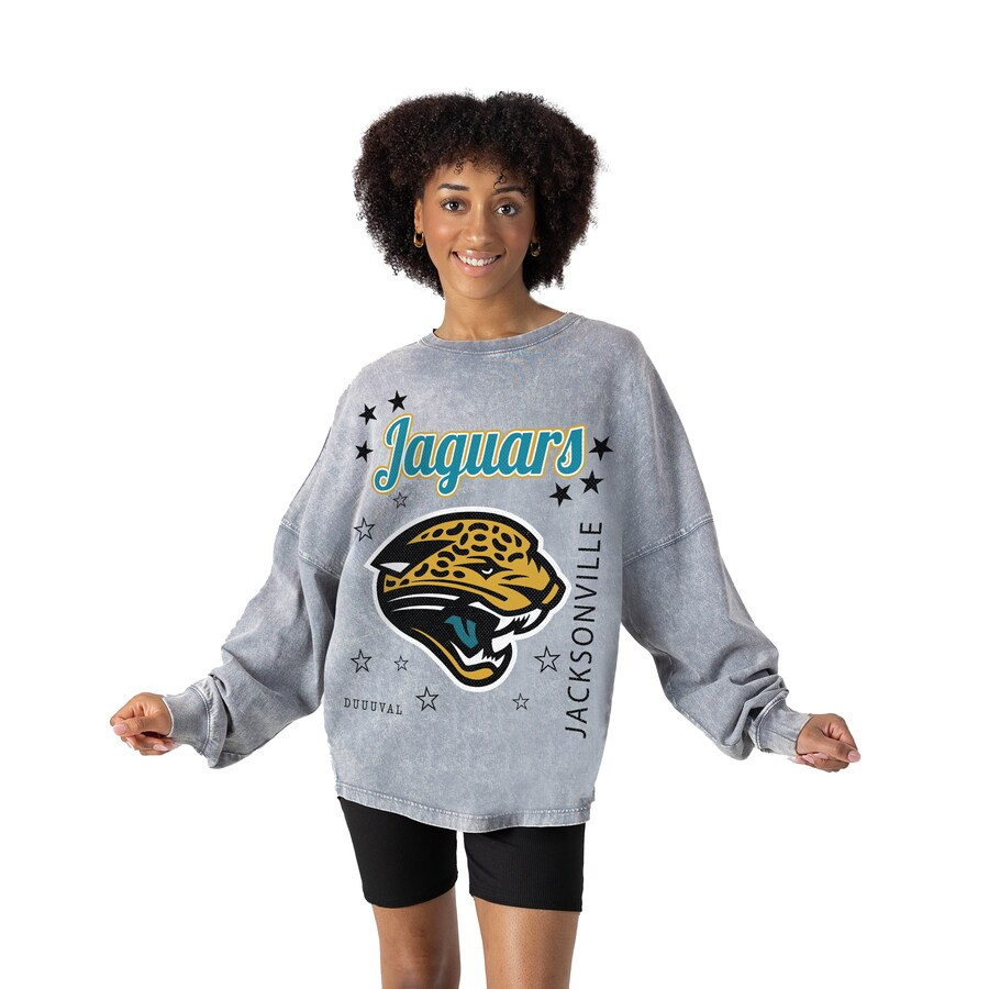 Jacksonville Jaguars Gameday Couture Women's Starbound Oversized Snow Wash Long Sleeve T-Shirt - ... | Fanatics
