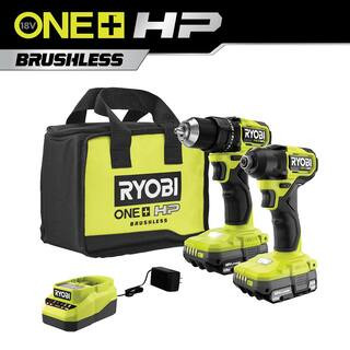 ONE+ HP 18V Brushless Cordless Compact 1/2 in. Drill and Impact Driver Kit with (2) 1.5 Ah Batter... | The Home Depot