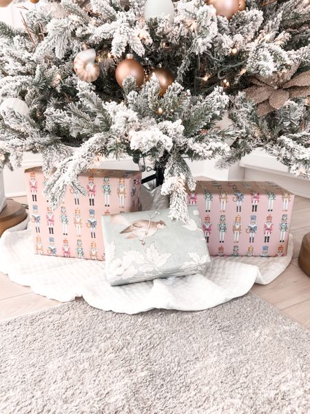 Used some leftover chinoiserie wallpaper to wrap gifts! 
Pink nutcracker paper is even more beautiful in person


#LTKHoliday #LTKhome #LTKSeasonal