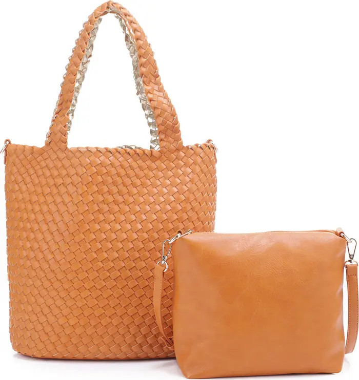 Ray Woven Vegan Leather Tote & Crossbody Duo | Nordstrom