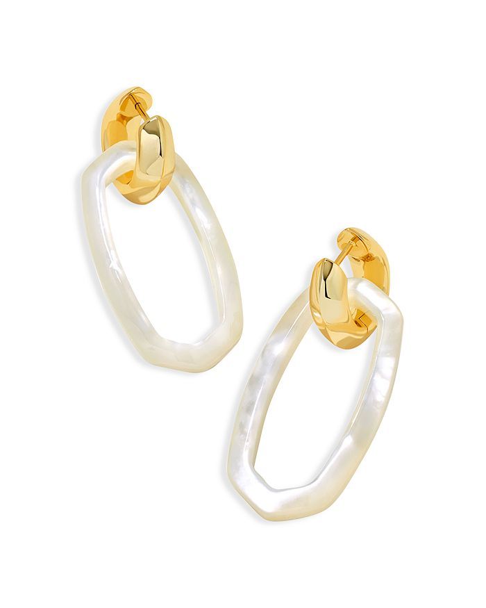 Danielle Mother Of Pearl Link Charm Huggie Hoop Earrings | Bloomingdale's (US)