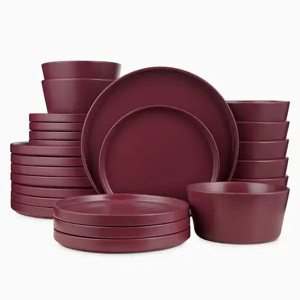 Stone Lain Celina Stoneware Dinnerware Set, Service for 8, 24 Pieces Set - Bed Bath & Beyond - 37... | Bed Bath & Beyond