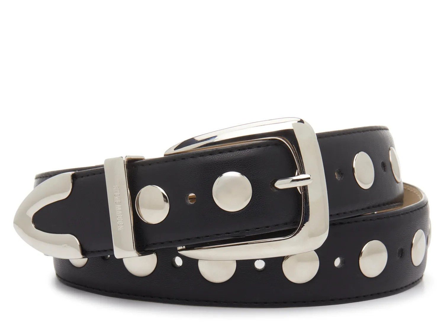 Steve Madden Studded Belt | Women's | Black | Size S | Belts | DSW
