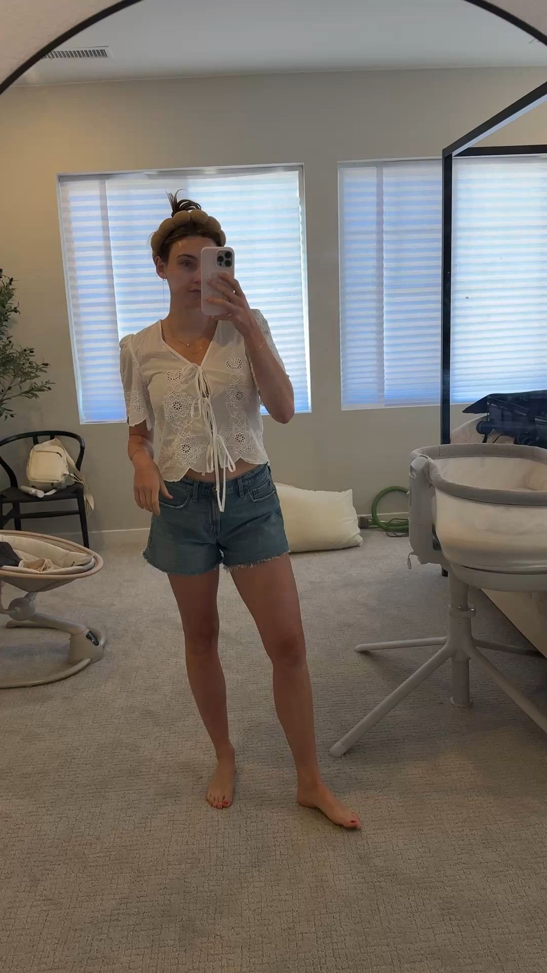 Denim shorts, Abercrombie shorts, mid rise, mom shirt, postpartum, summer shorts, new denim

#LTKmomlife #LTKMothersDay #LTKgrwm