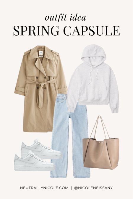 Spring capsule wardrobe outfit idea

// spring outfit, spring outfits, capsule wardrobe spring, spring fashion trends 2024, spring trends 2024, casual outfit, errands outfit, brunch outfit, casual date night outfit, travel outfit, school outfit, hoodie, sweatshirt, trench coat, spring coat, light wash jeans, light wash denim, wide leg denim, wide leg jeans, Air Force 1 sneakers, white sneakers, spring sneakers, spring shoe trends, tote bag, Abercrombie jeans, Abercrombie, H&M, Revolve, Amazon fashion, neutral outfit, neutral fashion, neutral style, Nicole Neissany, Neutrally Nicole, neutrallynicole.com (3.6)

#LTKSeasonal #LTKstyletip #LTKSpringSale #LTKitbag #LTKsalealert #LTKshoecrush #LTKfindsunder100 #LTKfindsunder50 #LTKtravel