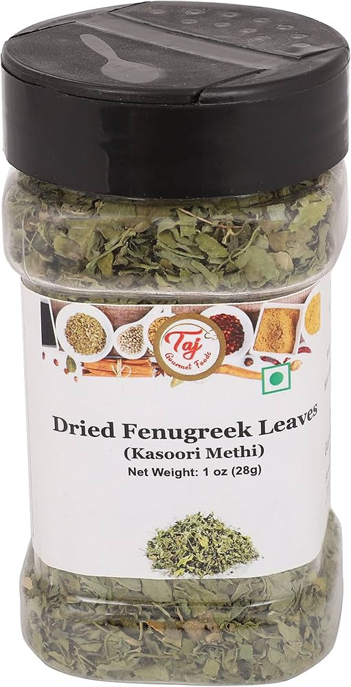 TAJ Kasoori Methi, Dried Fenugreek Leaves, 1oz (28g) | Amazon (US)