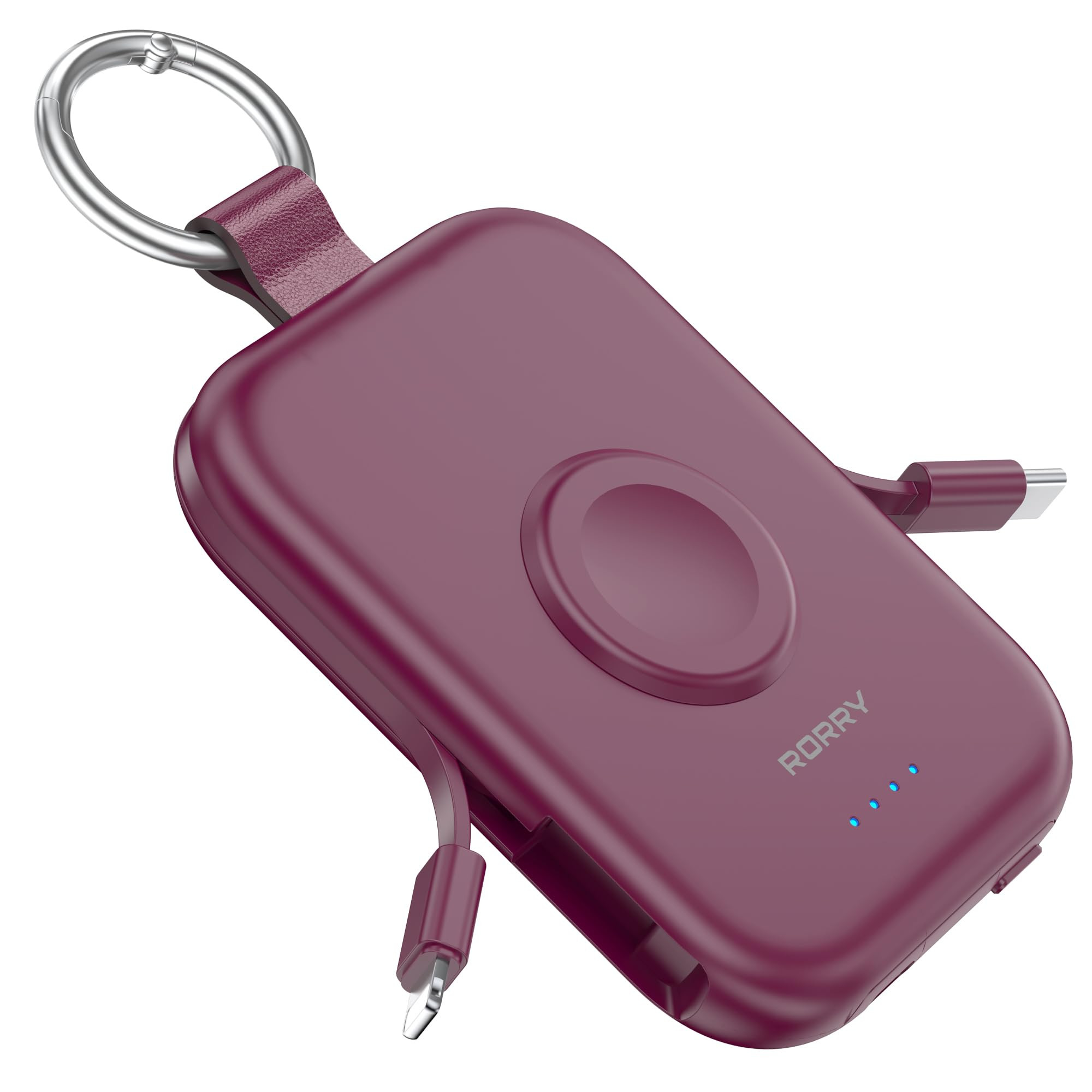 RORRY Portable Charger, 5000mAh Portable Charger Power Bank with Built-in Cables, Travel Keychain... | Amazon (US)