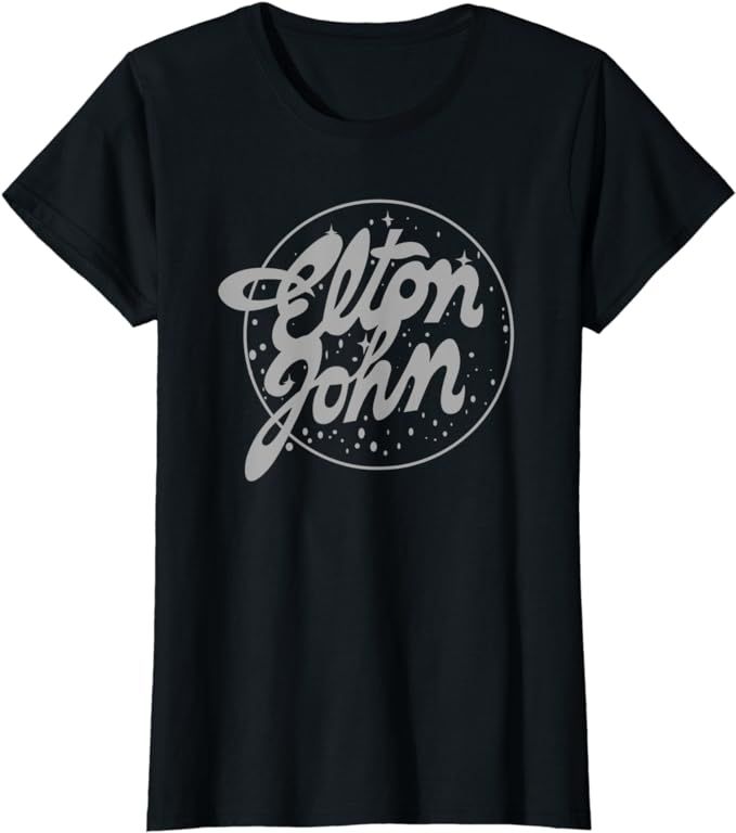 Elton John Official Vintage Tour Logo T-Shirt | Amazon (US)