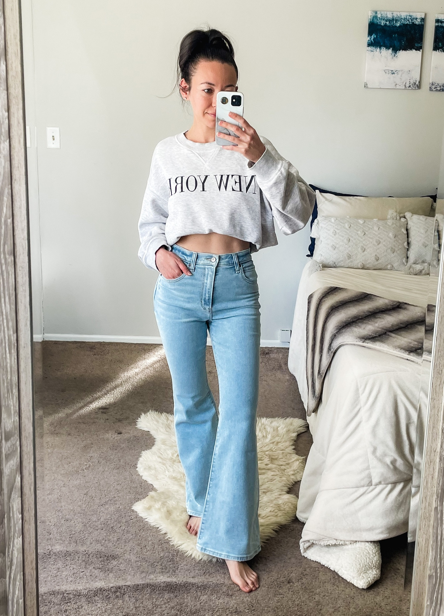 Abercrombie & Fitch Denim Sale! 25% off, free shipping with jeans purchase, and use DENIMAF for an extra stacked discount! Almost everything else is 15% off!

Size down in length, normally 25R but wearing 25 Short in light wash. Ultra high rise flare Jean 

#LTKFind #LTKunder100 #LTKsalealert