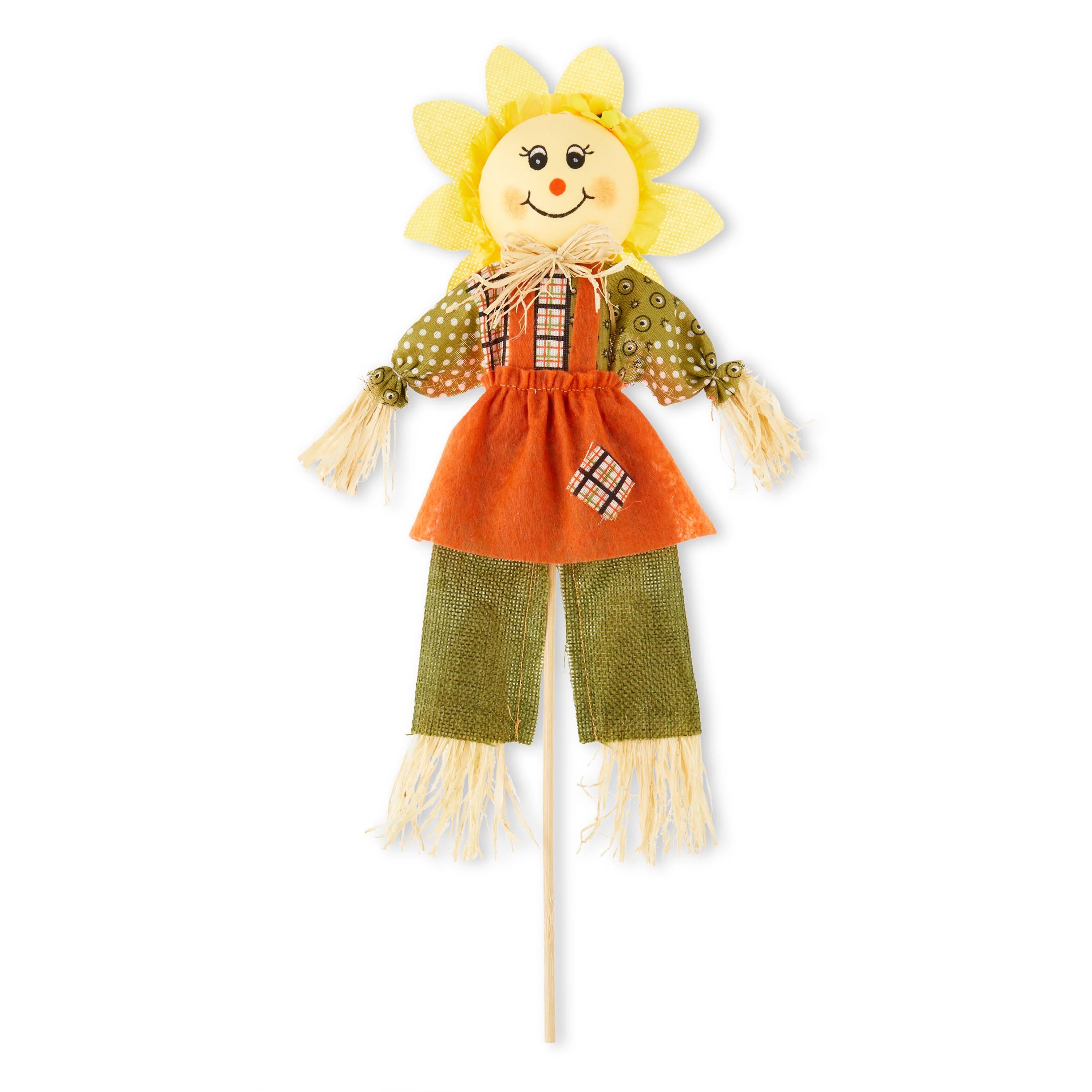 Harvest Scarecrow Pick Decoration, Multi-color, 14 in, by Way To Celebrate | Walmart (US)