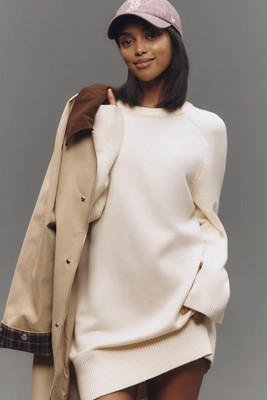 English Factory Long-Sleeve Knit Mini Dress | Anthropologie (US)
