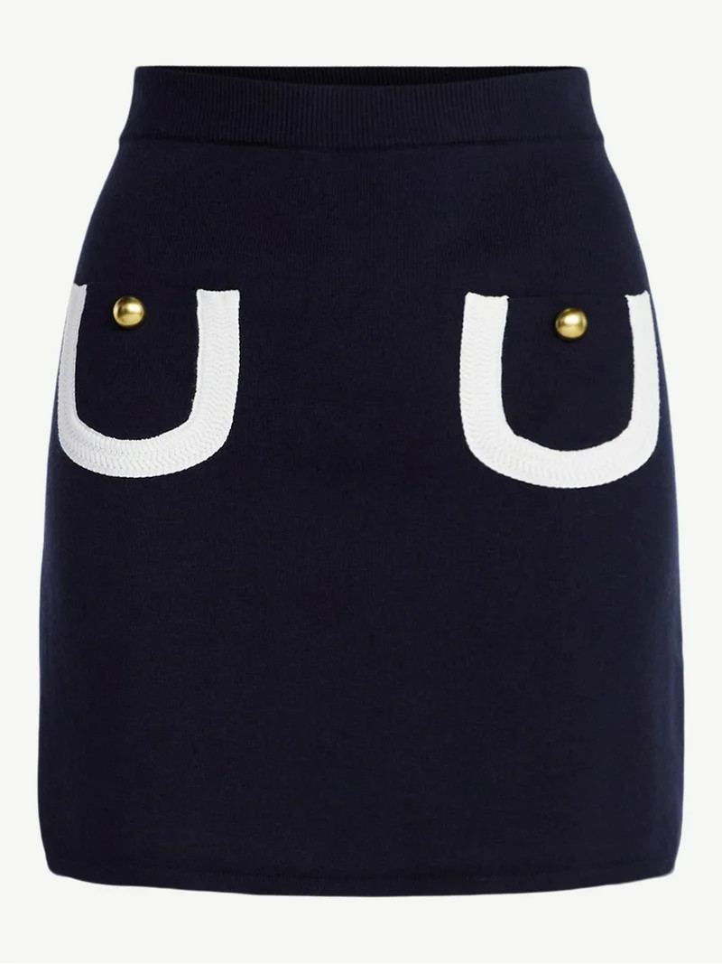 Free Assembly Women's Tipped Patch Pocket Mini Sweater Skirt, Sizes XS-XXL | Walmart (US)