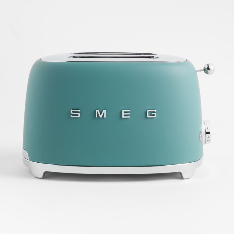 SMEG Matte Jade Green 2-Slice Toaster + Reviews | Crate & Barrel | Crate & Barrel