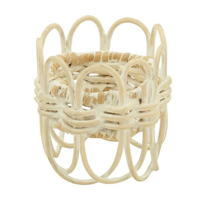 Twisted Rattan Napkin Rings, White - Set of 4 | Walmart (US)