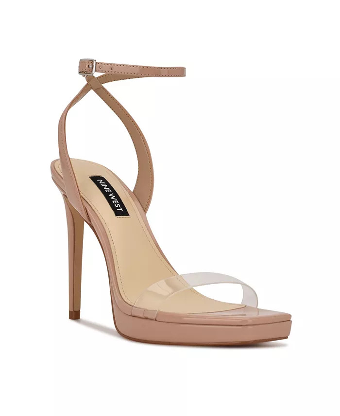 Nine West Women's Zadie Square Toe Stiletto Heel Dress Sandals & Reviews - Sandals - Shoes - Macy... | Macys (US)