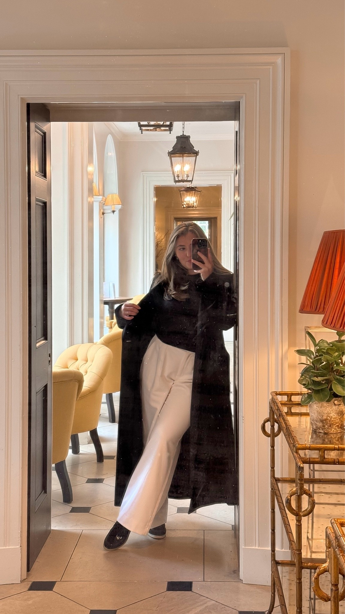 Black coat for winter