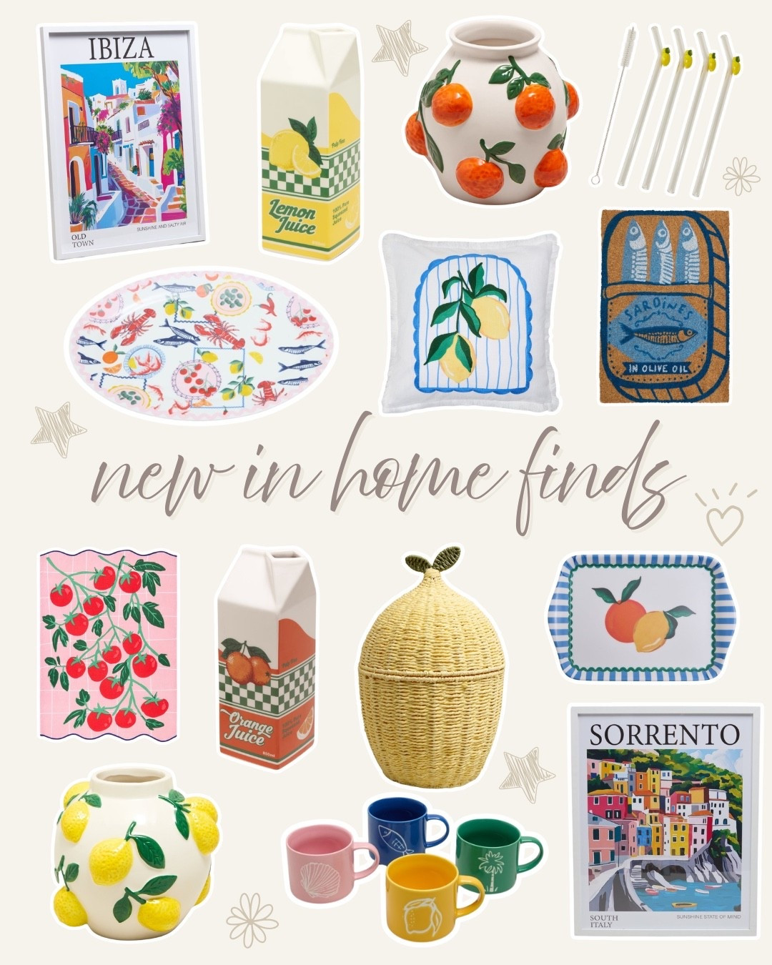 Summer vibes homeware 