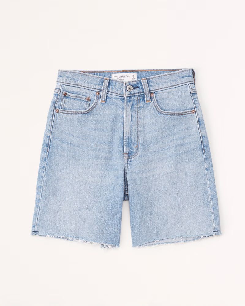Abercrombie & Fitch Women's High Rise 7 Inch Dad Short in Medium - Size 25 | Abercrombie & Fitch (US)