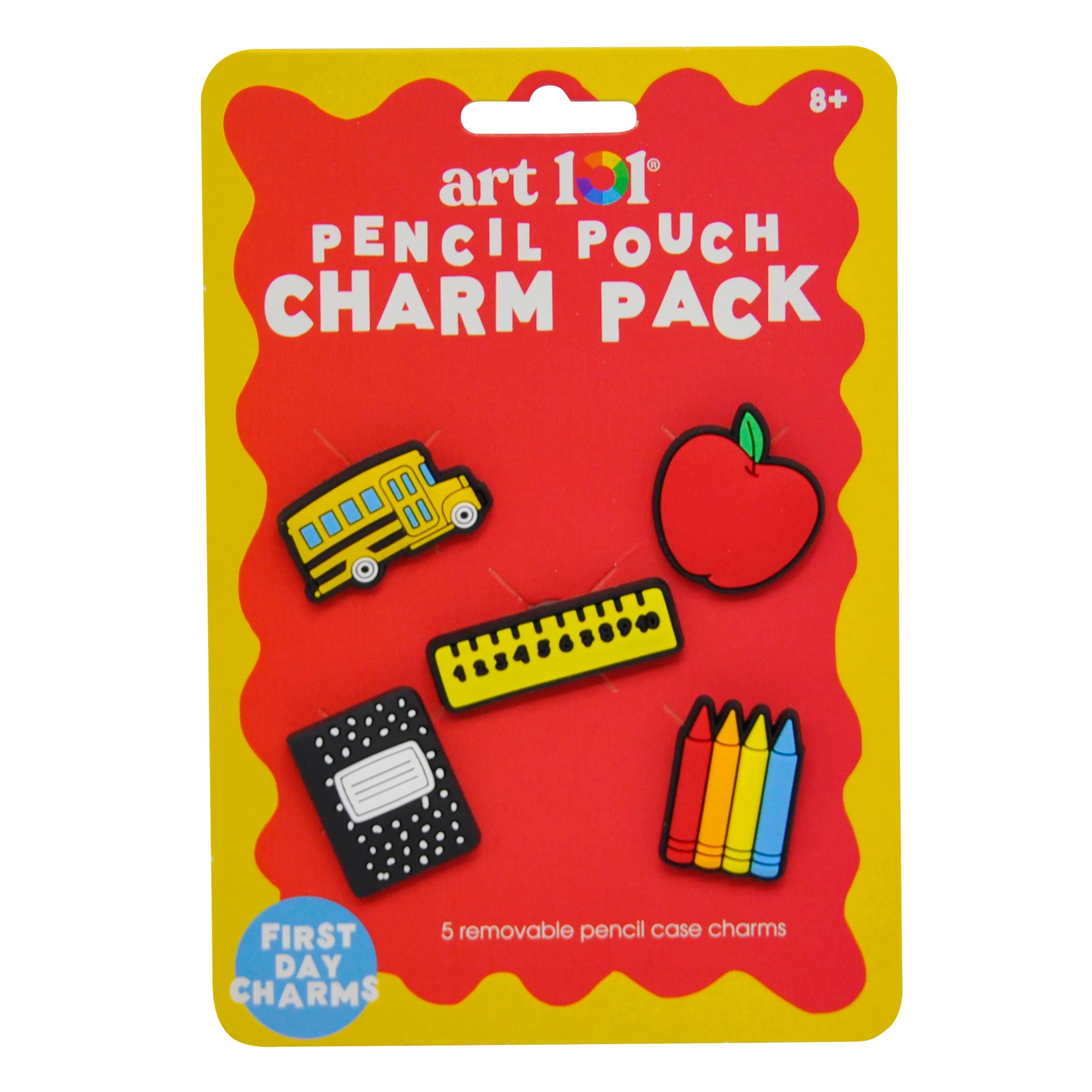 Art 101 First Day Charms-Pencil Case Accessory, Back to School 5-Pack | Walmart (US)