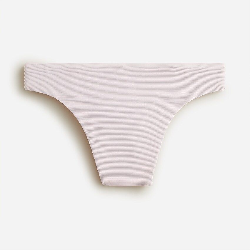 Ribbed high-rise cheeky bikini bottom | J.Crew US