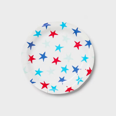 Red Blue Star Disposable Plates 6.8"x6.8" - 20ct - Sun Squad™ | Target