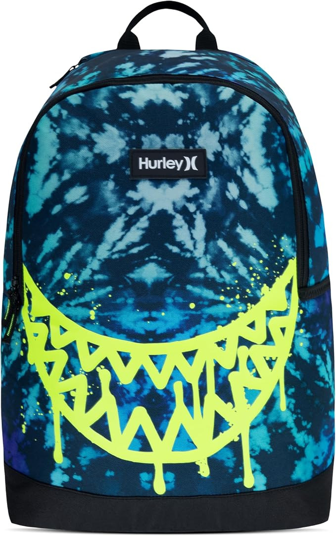 Hurley Unisex-Kids Graphic Backpack, Blue Lazer/Black, One Size | Amazon (US)