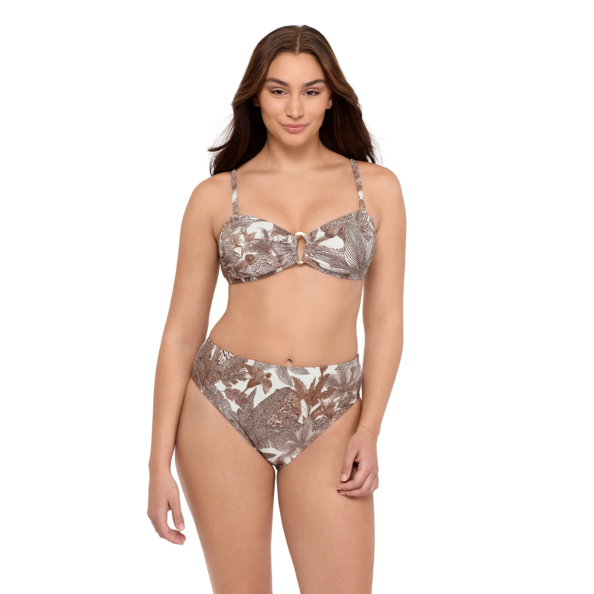 Sofia by Sofia Vergara Women's Ring Front Bandeau Bikini Top, Sizes XS-XL | Walmart (US)