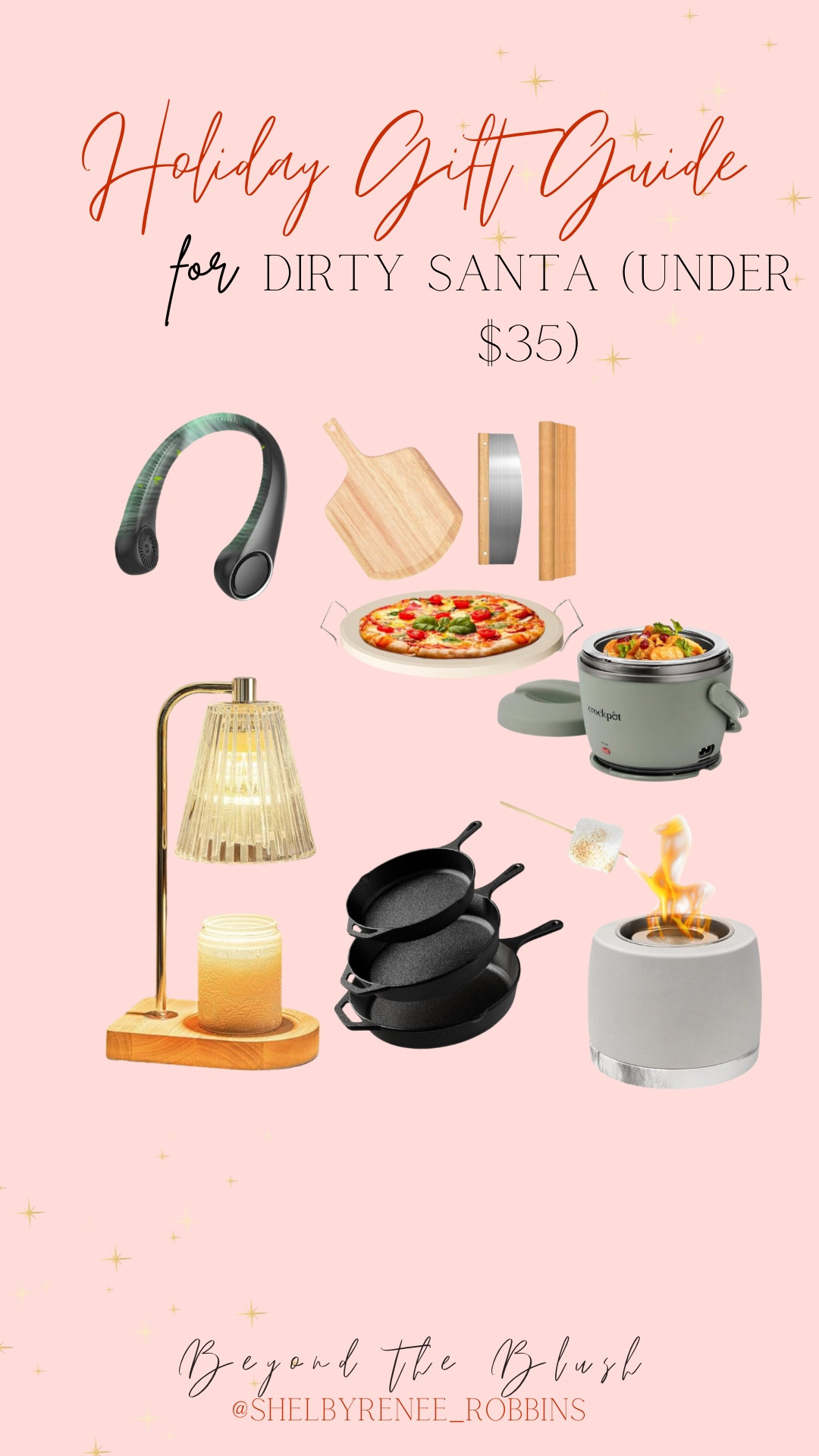 Dirty Santa gift guide under $35, Candle Warmer, cast iron pans, cookware, table top fire pit, travel crock pot, mini crock pot, pizza stone, pizza night,

#LTKFamily #LTKGiftGuide #LTKHoliday