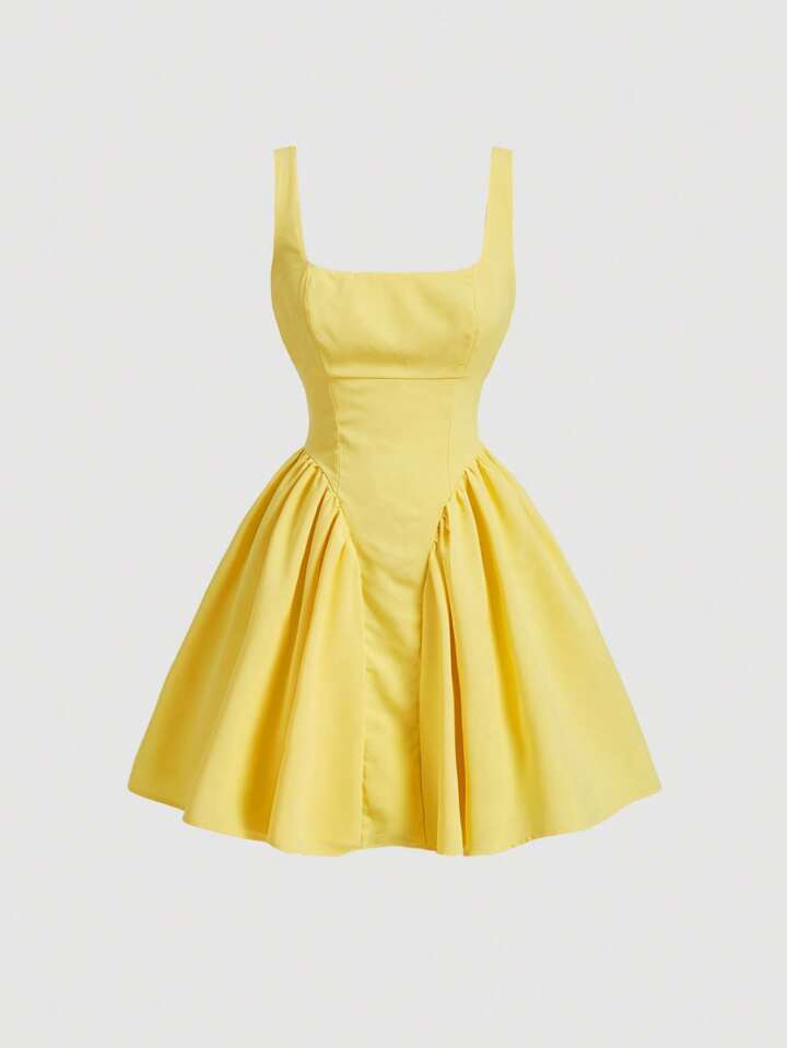 SHEIN MOD Vintage White Open Back Ladies' Dress | SHEIN