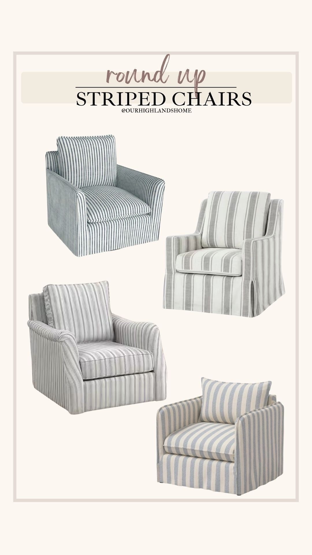 striped chairs- highly popular right now. gives a classic, traditional vibe with cottage core feels 

#LTKSaleAlert #LTKHome #LTKSeasonal