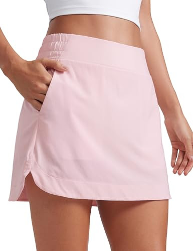 CRZ YOGA High Waisted Dolphin Golf Skirts for Women - Mini Lined A Line Tennis Casual Skort with ... | Amazon (US)