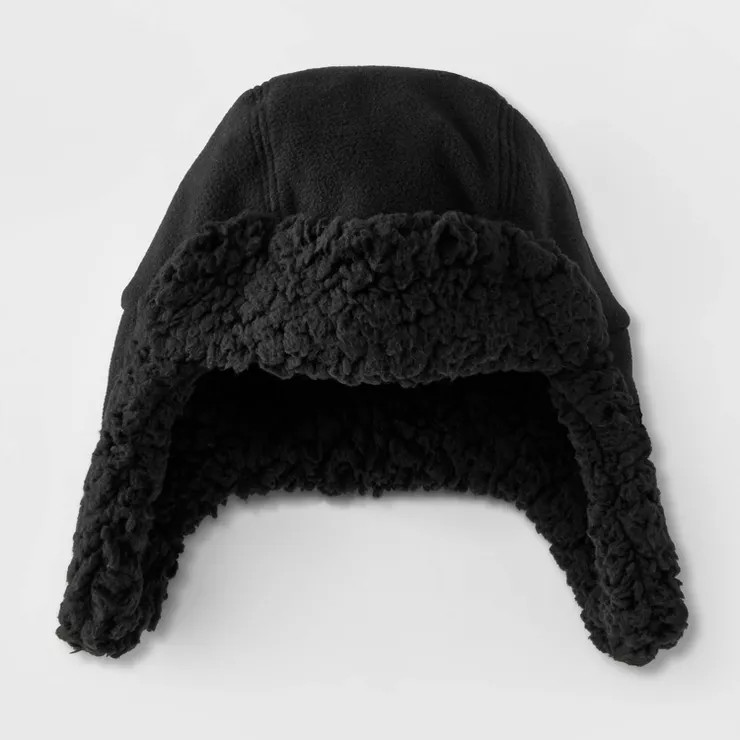 Boys' Solid Fleece Hat - Cat & Jack™ Black | Target
